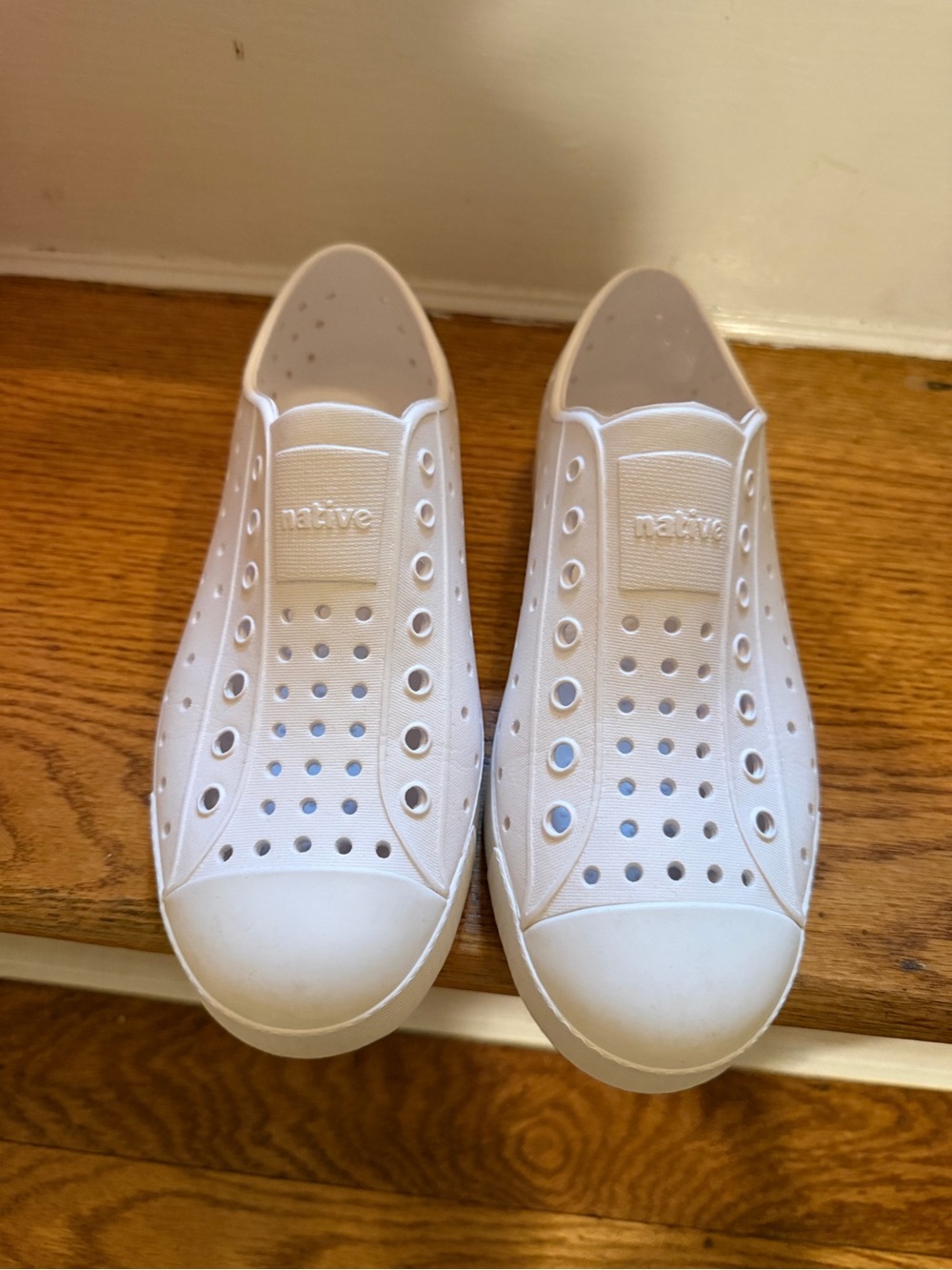 Native White kids Slip-On Perforated Sneakers